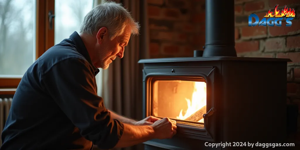 WETT inspection in progress by certified technician from Dagg’s Gas Contracting, ensuring safety and compliance for wood-burning appliances in the Tri-Cities area.